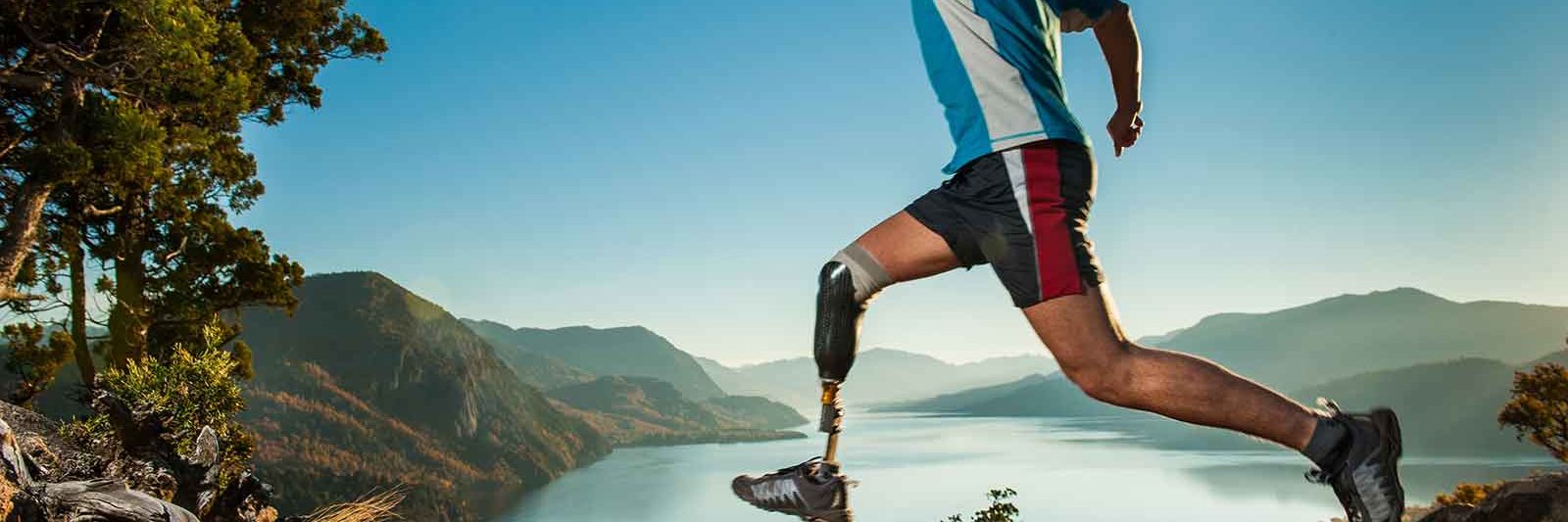 Active Runner with Prosthetic Leg